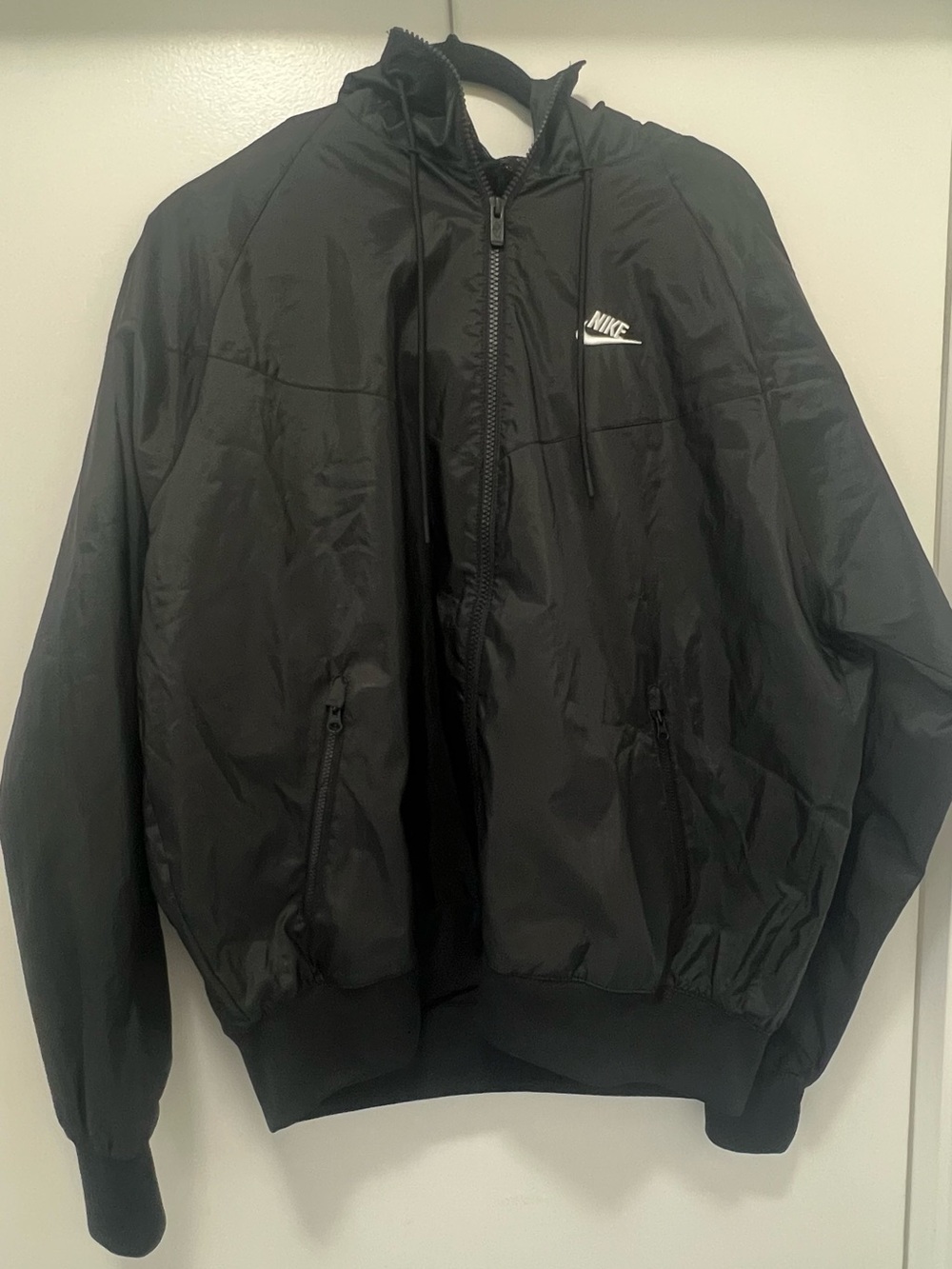 Nike Black Hooded Windbreaker Jacket